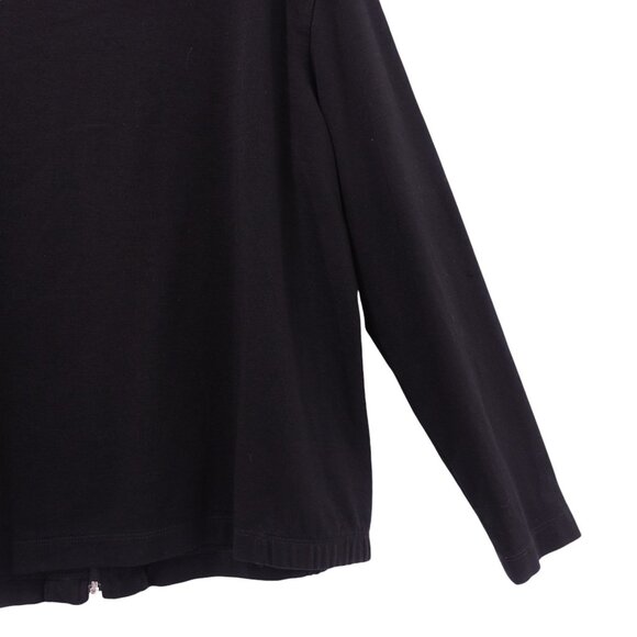 Chico's Design Full Zip Sweater Size 2 Black Tencel Blend Mock Neck Long Sleeve - Picture 11 of 11